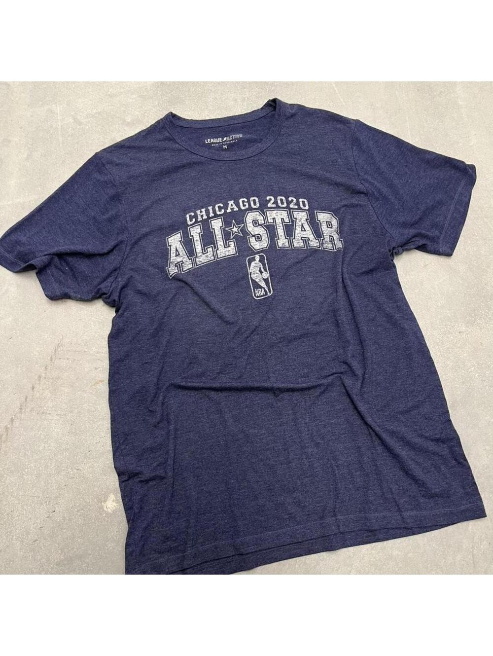NBA All Star Chicago 2020 T Shirt Mens Medium Blue Graphic Basketball Tee